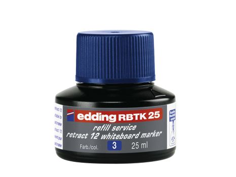 Atrament edding RBTK 25 náhradný pre stláčacie tabuľové popisovače 25 ml modrý