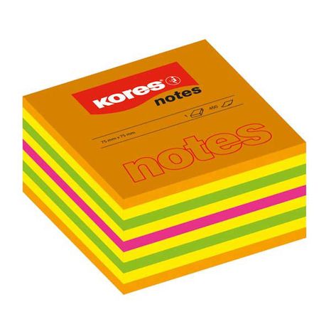 Bločky Kores Cubo Summer 450 lístkov 75x75 mm mix farieb