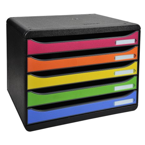 Box zásuvkový Exacompta Iderama farebný 5 zásuviek