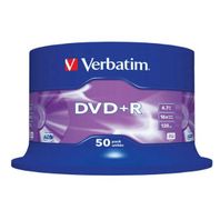 DVD+R Verbatim 4,7GB 16x Matte Silver, 50ks cake box