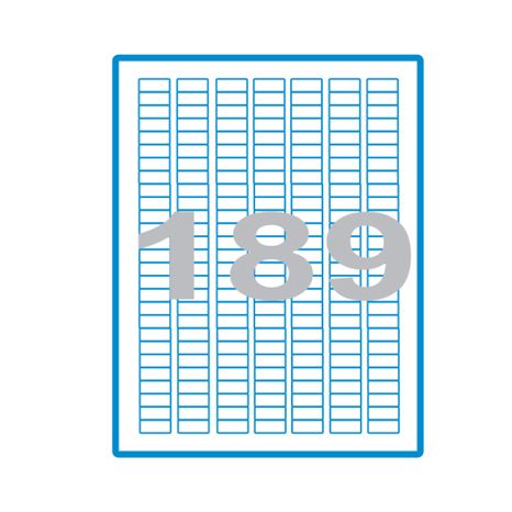 Etikety A4 farebné 25,4x10mm  (189)  modré (AB48)
