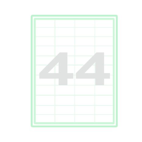 Etikety A4 farebné 48,5x25,4mm (44) pastel zelené