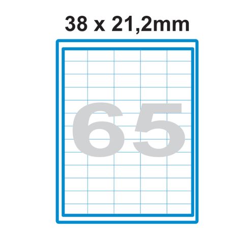 Etikety A4 Print 38x21,2mm  (65)  SO038021