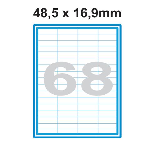 Etikety A4 Print 48,5x16,9mm  (68)  SO048016