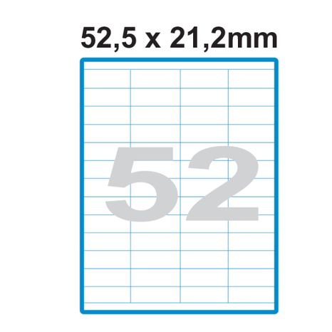 Etikety A4 Print 52,5x21,2mm  (52)  SO052021