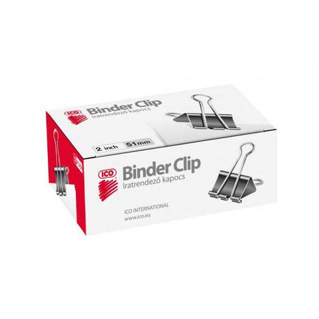 Klipy BINDER ICO 51 mm čierne 12 ks
