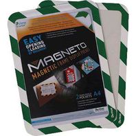 Bezpečnostný magnetický rámček Magneto A4 zelená/biela 2 ks/bal.