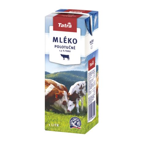 Mlieko Tatra 1 l polotučné 1,5%
