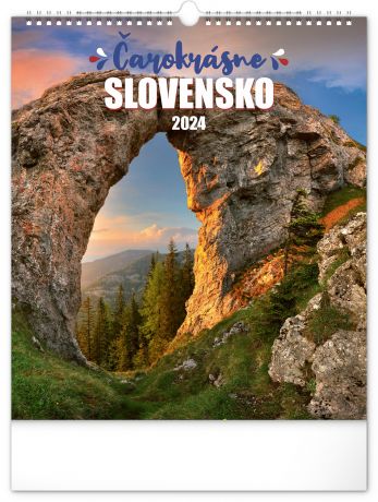 DOPREDAJ Nástenný kalendár Čarokrásne Slovensko 2024 30 × 34 cm