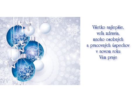 Novoročné prianie 20 x 10 cm dekorácia modré vianočné gule