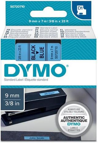 Páska DYMO do štítkovača 40916 D1 Black On Blue Tape (9mm)