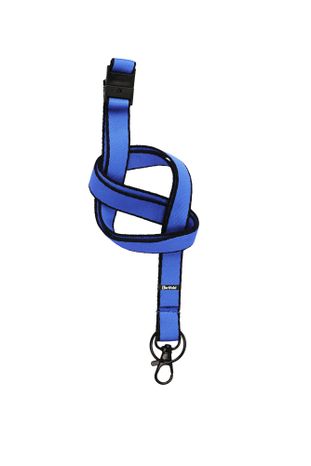 Popruh Tarifold na menovku bezpečnostná poistka karabínka krúžok na kľúče modrý 10 ks/bal.