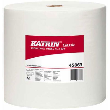 Utierky Katrin Classic XL papierové priemyselné v roli 2 vrst. RC biele 2 ks/bal.