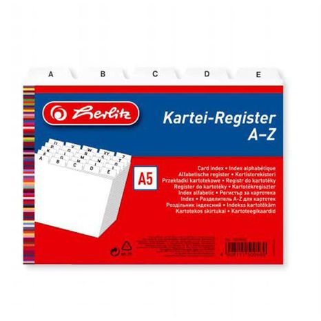 Register Herlitz do kartotéky A5 A-Z biely