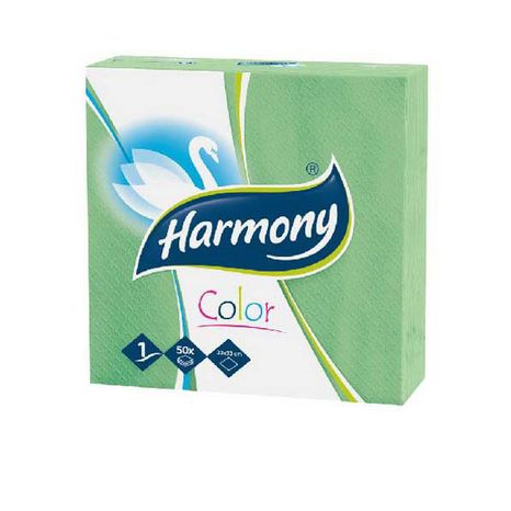 Servítky Harmony Color 1 vrst. 33x33 cm zelené 50 ks/bal.