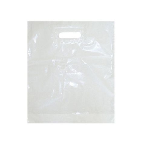 Taška LDPE s výsekom 45 x 55 cm biela