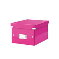 Archivačná krabica Leitz Wow Click & Store malá "S" ružová