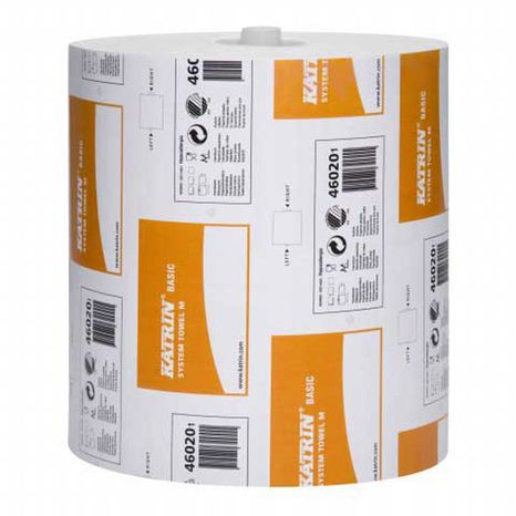 Utierky Katrin 46020/45550 Basic System Towel papierové v roli 1 vrst. biele 6 ks/bal.