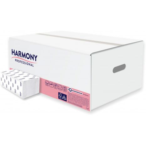 Utierky Harmony Professional papierové skladané celulóza 2 vrst. biele