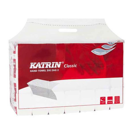 Utierky Katrin Classic Handy Pack papierové skladané 2 vrst. biele 20 ks/bal.