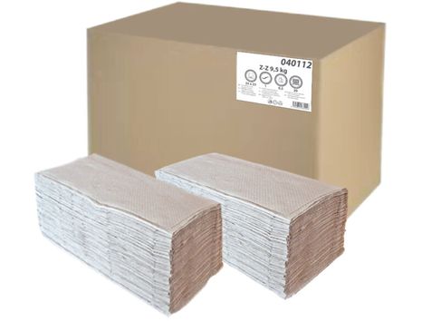 Utierky primaSOFT papierové ZZ skladané 1 vrst. recyklované sivé 20 bal./kart.