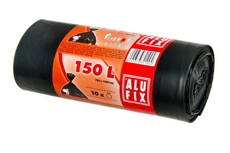 Vrecia ALUFIX na odpad LDPE 780x1050 mm 40 mic 150 l čierne 10 ks/rolka
