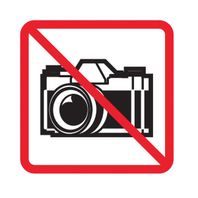 Zákaz fotografovania (piktogram) 10x10cm