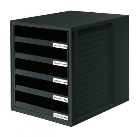 Zásuvkový box otvorený čierno-čierny
